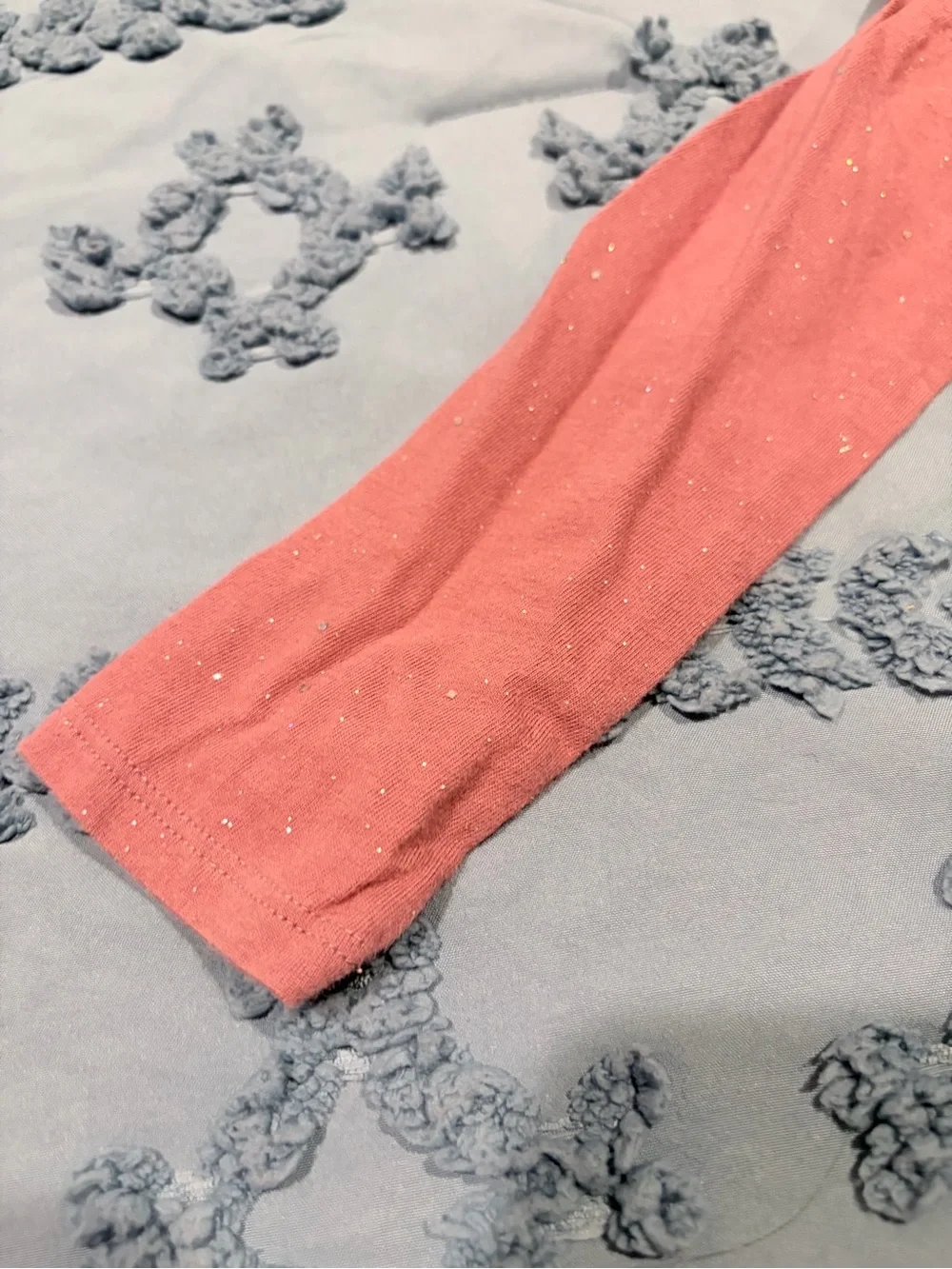 GAP Kids Pink Glitter Ruffle Long Sleeve Dress XS (4-5)